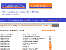 Tablet Screenshot of plombiertarif.com